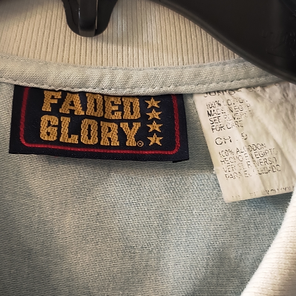 Vintage Faded Glory Denim Dress Maxi Juniors 9 Y2K Cottagecore Pleated Polo - Picture 7 of 8